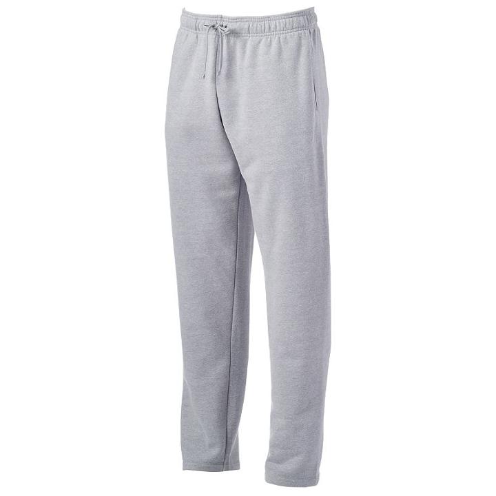 Men's Tek Gear&reg; Fleece Sweatpants, Size: Large, Light Grey