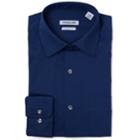 Men's Haggar Premium Comfort Regular-fit Stretch Dress Shirt, Size: 18.5-34/35, Blue (navy)