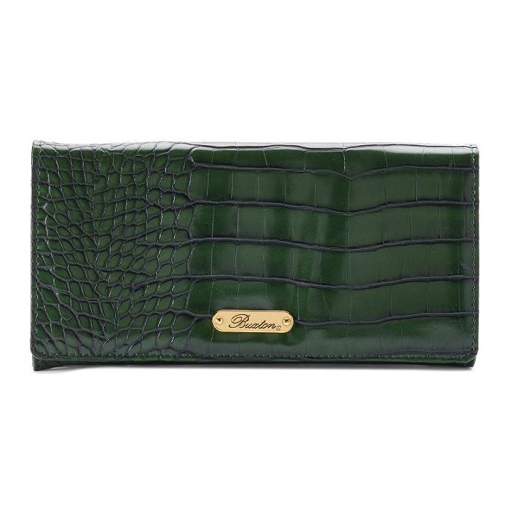 Buxton Nile Exotic Expandable Clutch, Women's, Green