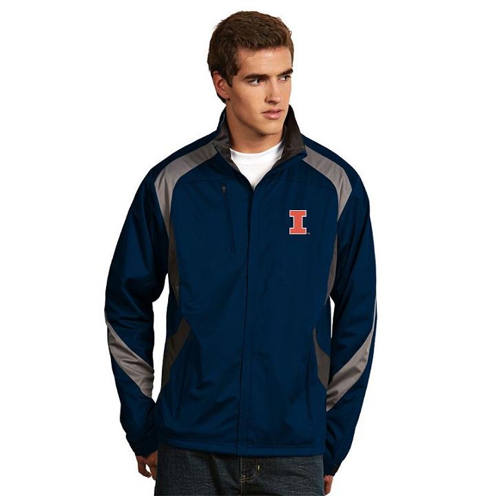 Men's Antigua Illinois Fighting Illini Tempest Desert Dry Xtra-lite Performance Jacket, Size: Large, Med Blue