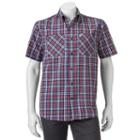 Men's Coleman Classic-fit Textured Plaid Performance Button-down Shirt, Size: Large, Red