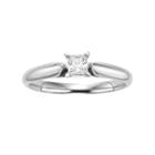 Princess-cut Igl Certified Diamond Solitaire Engagement Ring In 14k White Gold (1/4 Ct. T.w.), Women's, Size: 6.50