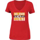 Women's Kansas City Chiefs 2017 Afc West Division Champions Line Of Scrimmage Tee, Size: Large, Red