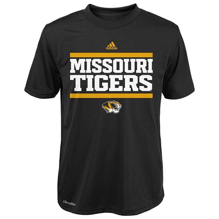 Boys 8-20 Adidas Missouri Tigers Climalite Tee, Boy's, Size: L(14/16), Black