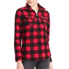 Women's Chaps Printed 1/4-zip Pullover, Size: Small, Red