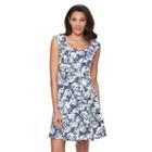 Women's Ronni Nicole Floral Jacquard A-line Dress, Size: 12, Blue Other