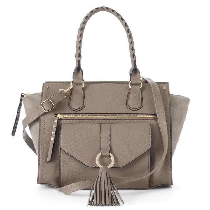 Sonoma Goods For Life&trade; Ruby Wing Tassel Satchel, Women's, Grey