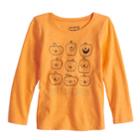 Baby Girl Jumping Beans&reg; Long Sleeve Holiday Graphic Tee, Size: 24 Months, Med Orange