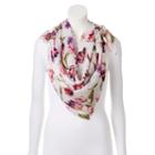 Dana Buchman Tulip Square Scarf, Women's, Beige Oth