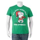 Big & Tall Peanuts Snoopy Santa Tee, Men's, Size: 3xb, Brt Red