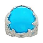 Sophie Miller Simulated Turquoise Sterling Silver Starfish Cabochon Ring, Women's, Size: 8, Blue
