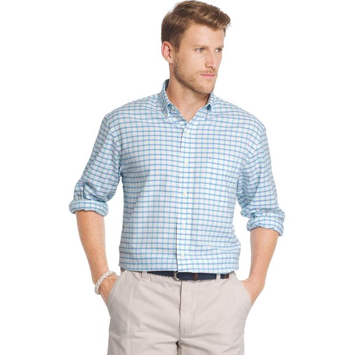 Men's Izod Newport Classic-fit Plaid Button-down Shirt, Size: Large, Blue Other