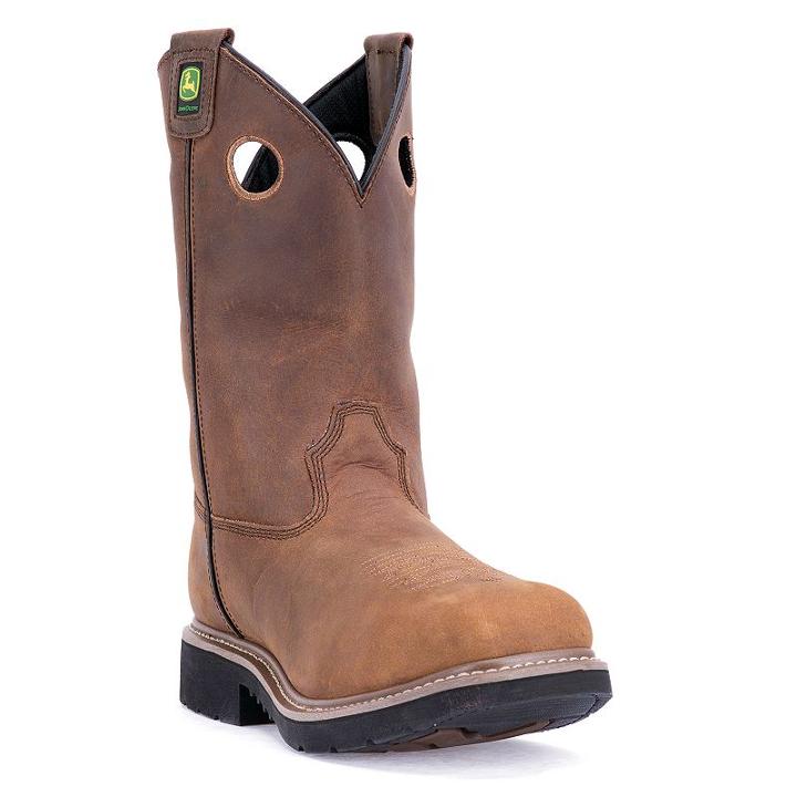 John Deere Men's Composite Toe Work Boots - Jd5301, Size: 8.5 Wide, Brown, Durable