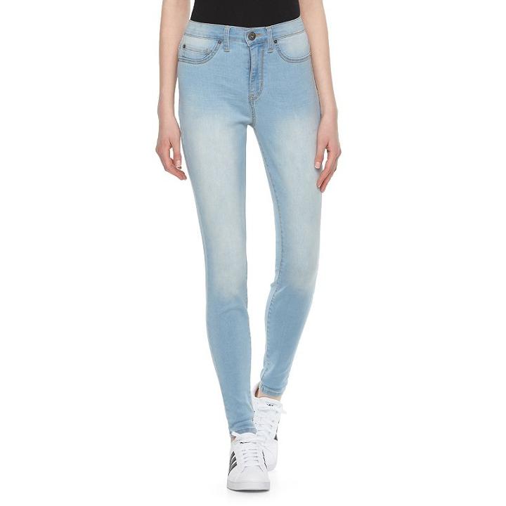 Juniors' Mudd&reg; Super High-waisted Jeggings, Girl's, Size: 3, Blue Other