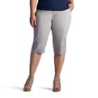 Plus Size Lee Lorelie Skimmer Capris, Women's, Size: 16 - Regular, Light Grey
