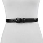 Women's Chaps Dress Stretch Pebbled Belt, Size: Small, Black
