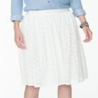 Plus Size Chaps Lace Skirt, Women's, Size: 2xl, White