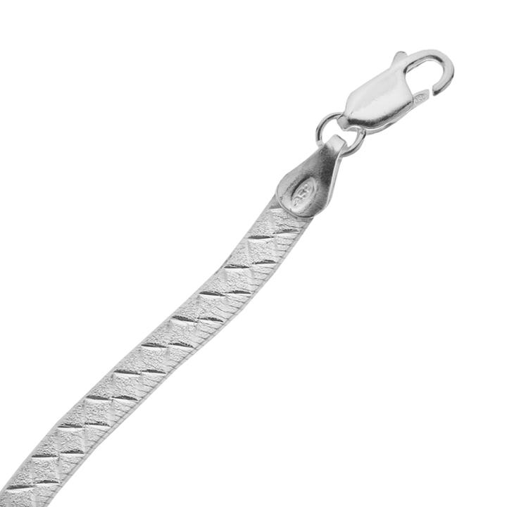 Primrose Sterling Silver Reversible Herringbone Bracelet, Women's, Size: 8, Grey