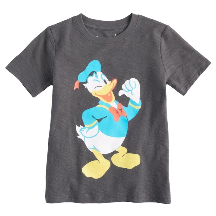 Disney's Donald Duck Boys 4-10 Slubbed Graphic Tee By Jumping Beans&reg;, Size: 10, Med Grey