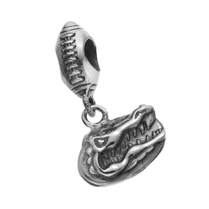 Dayna U Sterling Silver Florida Gators Team Logo Football Charm, Women's, Grey