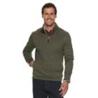Men's Sonoma Goods For Life&trade; Modern-fit Sweater Fleece Quarter-zip Pullover, Size: Large, Med Brown