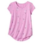 Plus Size Girls 7-16 So&reg; Short Sleeve Curve Hem Tee, Girl's, Size: 14 1/2, Lt Purple