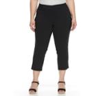Plus Size Napa Valley Straight-leg Pull-on Dress Capris, Women's, Size: 20 W, Black