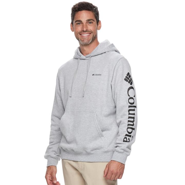 Big & Tall Columbia Viewmont Logo Hoodie, Men's, Size: 3xl Tall, Silver