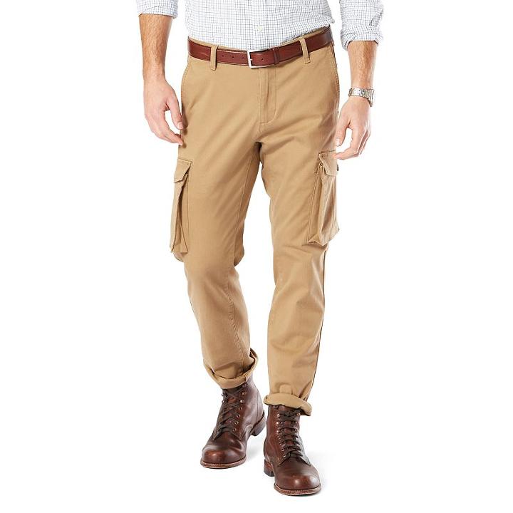 Big & Tall Dockers Athletic-fit Stretch Cargo Pants, Men's, Size: 48x34, Beig/green (beig/khaki)