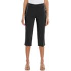 Women's Dana Buchman Pull-on Capris, Size: Large, Black