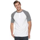 Big & Tall Urban Pipeline&reg; Awesomely Soft Ultimate Regular-fit Colorblock Henley, Men's, Size: 3xl Tall, White