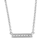 Diamond Accent Sterling Silver Bar Link Necklace, Women's, Size: 18, White