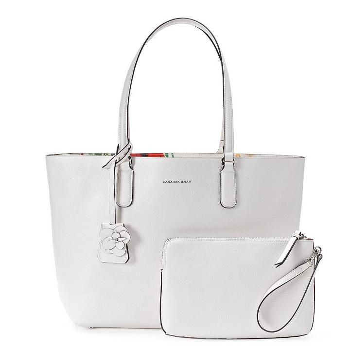 Dana Buchman Tote With Wristlet, Women's, White