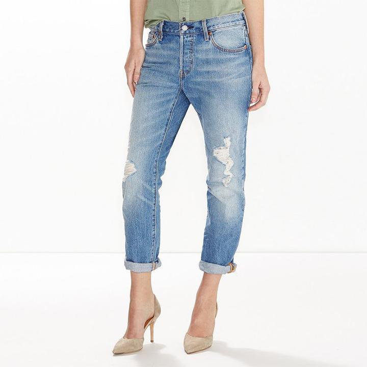 Women's Levi's&reg; 501&reg; Ct Boyfriend Jeans, Size: 0/25 Tall, Light Blue