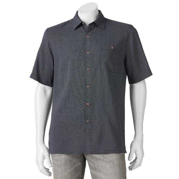 Men's Batik Bay Classic-fit Button-down Shirt, Size: Xxl, Black