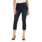 Women's Haggar Pull-on Skinny Capri Jeans, Size: 12, Blue (navy)