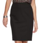 Women's Apt. 9&reg; Pencil Skirt, Size: 4, Black