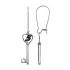 Insignia Collection Nascar Kasey Kahne 5 Stainless Steel Key Drop Earrings, Women's, Grey