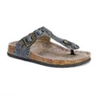 Muk Luks Tina Women's Sandals, Girl's, Size: 6, Dark Grey