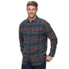 Men's Sonoma Goods For Life&trade; Plaid Flannel Button-down Shirt, Size: Xl, Black
