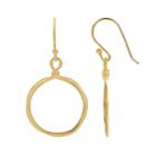 14k Gold-plated Hoop Drop Earrings, Women's, Gold