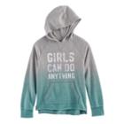 Girls 7-16 So&reg; Raw Edge Graphic Fleece-lined Hoodie, Size: 10, Grey Other