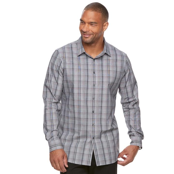Big & Tall Apt. 9&reg; Premier Flex Modern-fit Stretch Button-down Shirt, Men's, Size: 3xb, Black