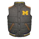 Men's Franchise Club Michigan Wolverines Legacy Reversible Vest, Size: Xl, Grey