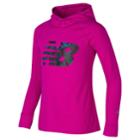 Girls 7-16 New Balance Hooded Performance Top, Size: 10-12, Dark Pink