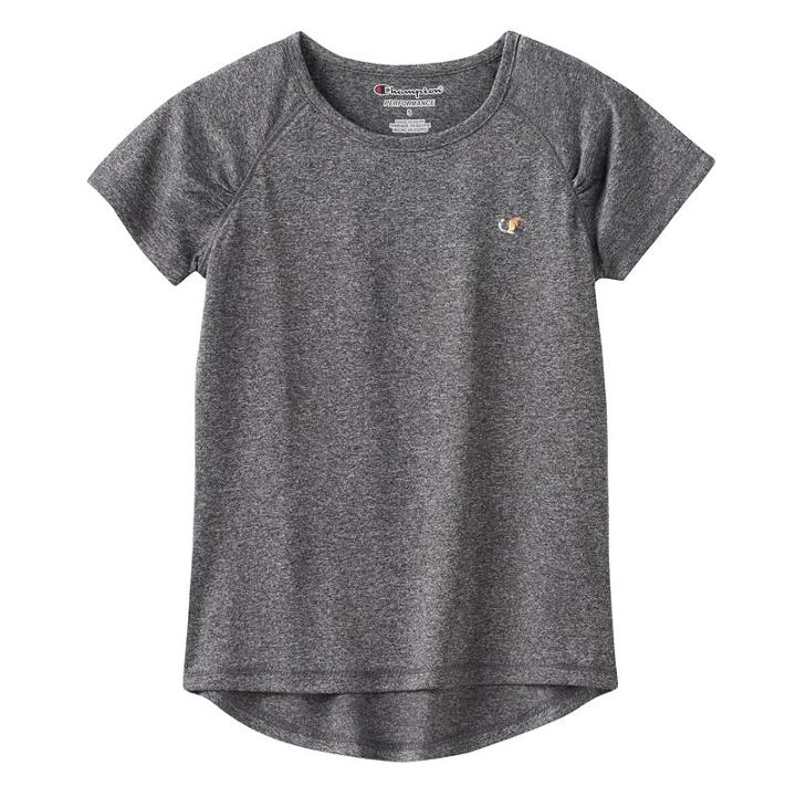 Girls 4-6x Champion Raglan Athletic Tee, Girl's, Size: 5, Med Grey