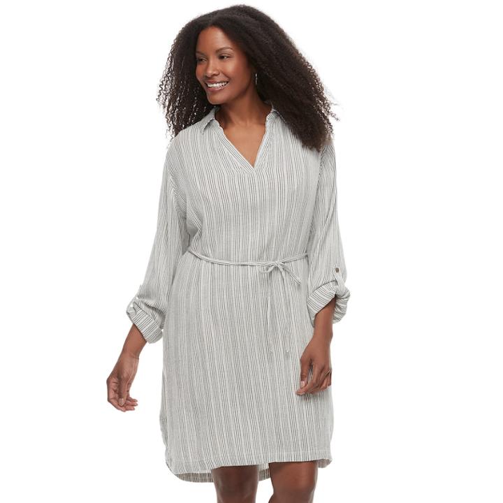 Plus Size Sonoma Goods For Life&trade; Shirtdress, Women's, Size: 1xl, Black