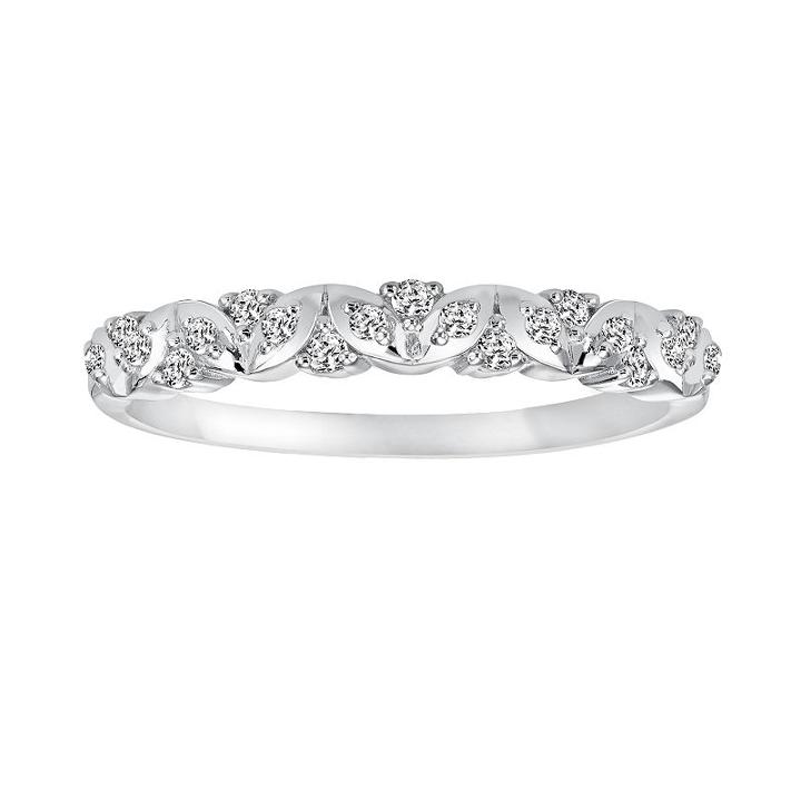 Simply Vera Vera Wang 14k White Gold 1/7-ct. T.w. Diamond Wedding Ring, Women's, Size: 7