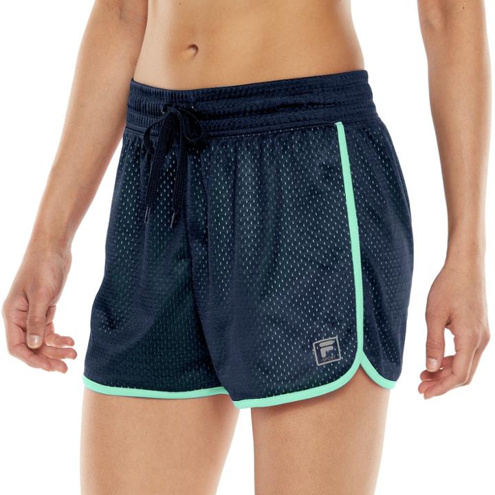 Women's Fila Sport&reg; Academy Mesh Performance Shorts, Size: Small, Turquoise/blue (turq/aqua)