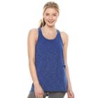 Juniors' So&reg; Mesh Back Space-dyed Tank, Girl's, Size: Large, Dark Blue